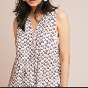 Anthropologie tank conversations bicycle print L